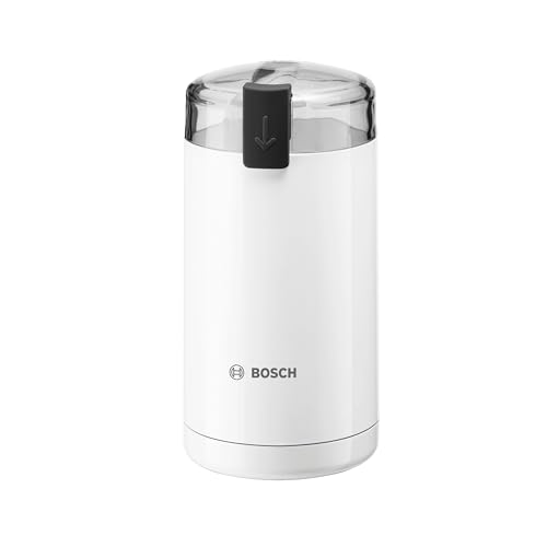 Bosch Kaffeemühle TSM6A011W, Edelstahl-Schlagmesser, Sicherheitsfunktion, 180 W, 75g Bohnenbehälter, elektrisch, weiß