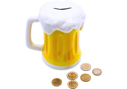 Hucha como vaso de cerveza para decorar barras de bar y salones 8