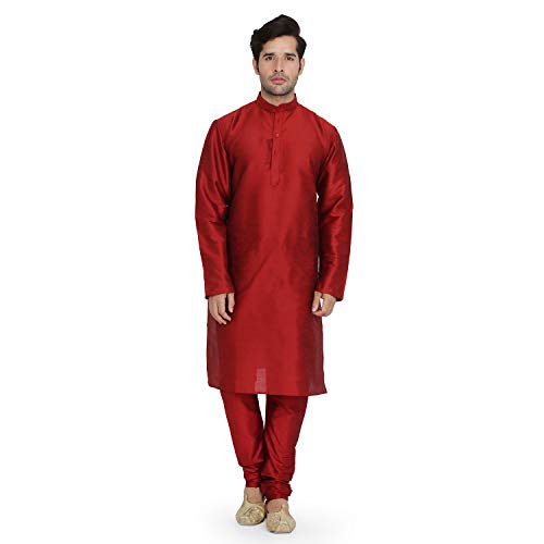 Kurta pyjama pour fête indienne ensemble Royal Kurta marron en soie