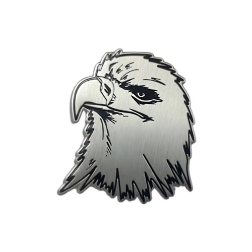 Image of 1-PC Eagle Badge Emblem in Stunning Chrome Finish - Elevate Your Ride with a Symbol of Freedom and Power - A Shiny and Majestic Automotive Accessory for Your Car or Motorcycle