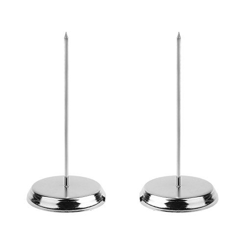 Bluecell pack of 2 stainless steel 6” Receipt bill paper note fork desk