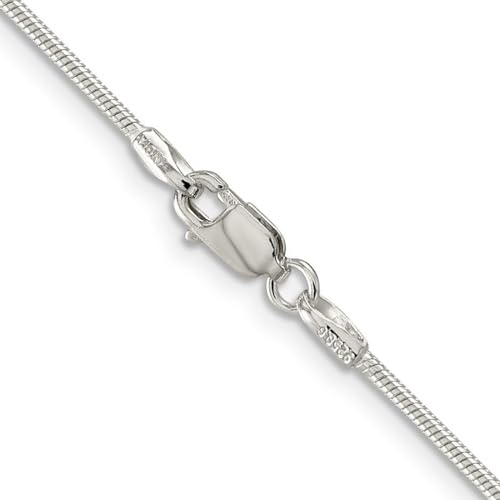 JewelryWeb 925 Sterling Silver Solid Polished 1.25mm Round Snake Chain Necklace Lobster Claw Chain-Necklace for Women and Men4