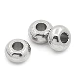 KONTONTY 100stücke Spacer Beads Runde Glatte Nahtlose Perlen Für Diy Schmuckherstellung Für Armbänder Und