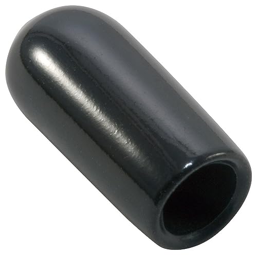 Capuchons ronds plastique noir 4mm embout vinyle souple 13mm