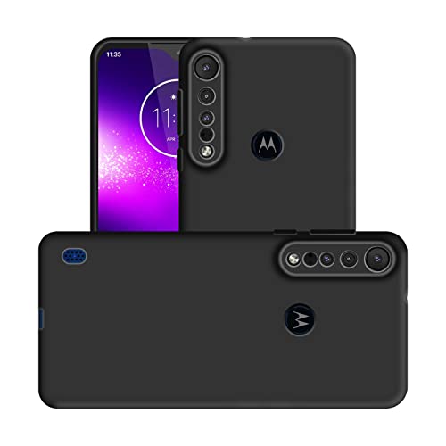 Image of Case Creation Liquid TPU Silicone Cover for Moto G8 Power Lite Soft Case,Anti-Dirty Slim Case Matte Candy TPU Raised Bezel (Splash of Color) Back Case Cover for Motorola Moto G8 Power Lite -Black
