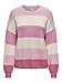 ONLY Damen Onlatia L/S Stripe Pullover KNT Noos Sweater, Pink Lady/Stripes:w. Jetstream/Moonlight/Pink Yarrow,M
