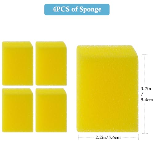 Image of 4PCS Aquarium Filter Sponge Replacement for 15W-210GPH Aquarium Filter, Aquarium Biochemical Sponges for Replacement