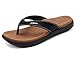 jiajiale Womens Fashion Orthotic Flip Flops Ladies Slip On Lightweight Comfortable Thick Cushion Yoga Mat Thong Sandals With Plantar Fasciitis Arch Support Khaki Black 7.5