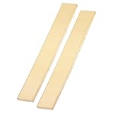 QUARKZMAN 2 Stück Messing Flachstangen 0.47"x1.57"x12" Quadratische Metallvolllagen Aus Messing Messerherstellungsarbeiten Architektonische Dekoration Wärmeleitfähigkeit