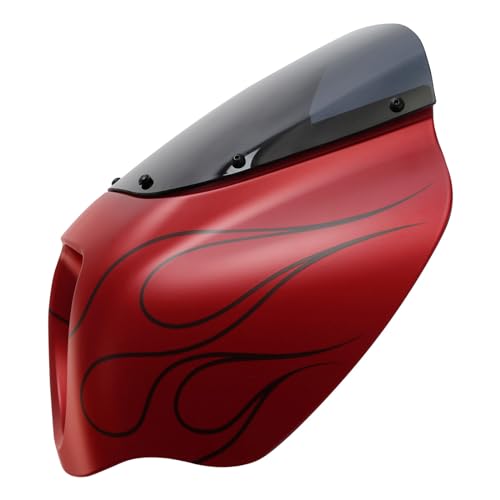 Image of Front Headlight Quarter Fairing Windshield Fit For Harley Softail Low Rider FXLR S FXLRS 2018-2025 Street Bob FXBB FXBBS 2018-2025 Softail Standard FXST 2020-2024 Wicked Red Denim