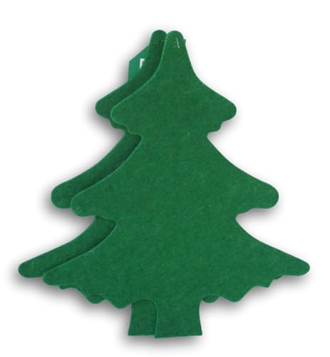 Large Christmas Tree Cutouts for Holiday Kids Crafts - Felt Shapes - 12 Inches - 2 Count