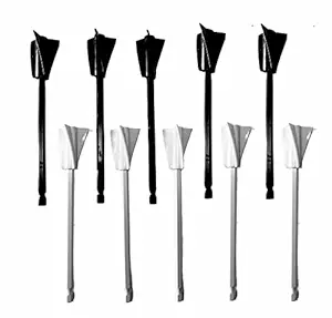 Resin Mixer Epoxy Mixer Paddles,10 PCS Drill Mixing Attachment,Reusable Paint Mixer for Drill,Epoxy drill paddles drill mixer Drill Attachment Paint Stirrers Epoxy Stirrer-Black+White