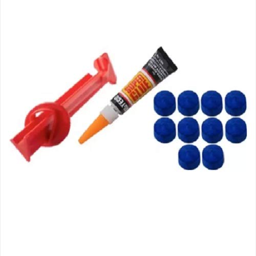 ABA Combo of Snooker Billiard and Pool Cue Tip Repair Kit, 10 Pieces, Leather Tip and Glue (9mm)-image-48