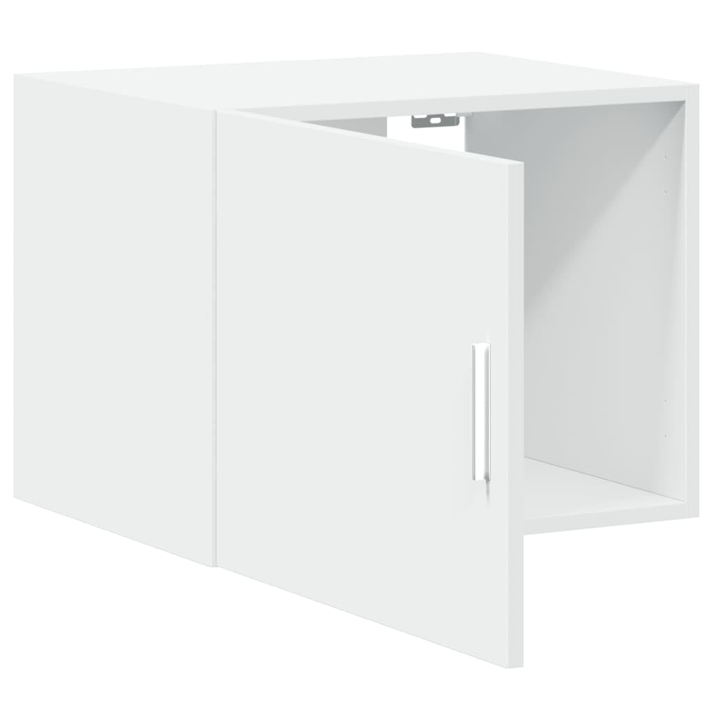 vidaXL Armario de Pared Madera de ingeniería Blanco 50x42,5x40 cm, Armario de Almacenamiento, Armario de Pared Colgante, Armario de Almacenamiento Flotante