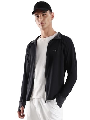 Image of ADRO Sunscreen Jacket for Men UV Sun Advanced Protection Running Jackets For Men Biker Jackets with Zipper Sports jacket for men