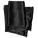 Royal Silk Aviator Scarf – BLACK - Soft, Sleek, Stylish, Genuine 2L Satin Silk