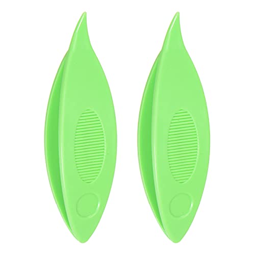Image of HARFINGTON 2pcs Tatting Shuttles 63x17x10mm Colorful Plastic Shuttles for Lace-Making DIY Hand Craft Tool Knitting Arts Supplies, Green