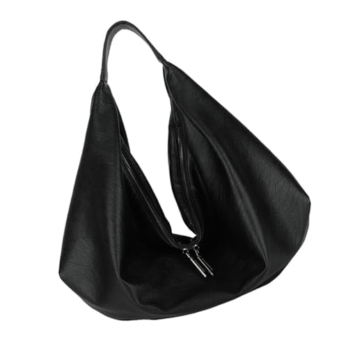 Sac à bandoulière pour femme cabas cuir PU grand format