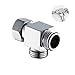 Produktbild 3 Wege 1/2 Zoll Messing Absperrventil T-Stück/Verteiler für Eckventile Umsteller aus Badezimmer Dusche Dusche T Adapter Poliertes Messing Verchromt für Toiletten Badezimmer Küche Waschbecken Bidet