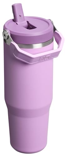 Image of Stanley IceFlow 2.0 Flip Straw Tumbler with Handle 30 oz | Twist On Lid and Flip Up Straw | Leak Resistant Water Bottle | Insulated Stainless Steel | BPA-Free | Lilac