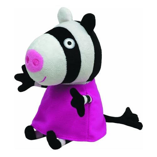 TY Peppa Pig Zoe Zebra Multicoloured 15cm - Soft Plush Toy for Kids, Collectible Stuffed Teddy, Baby Toy Plushies
