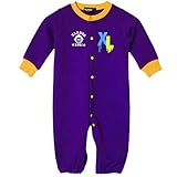 [XLARGE KIDS] エクストララージ キッズ ベビー服 長袖ロンパース 50cm-70cm ファニーゴリラ&ドリップロゴカバーオール パープル(50-70cm パープル)