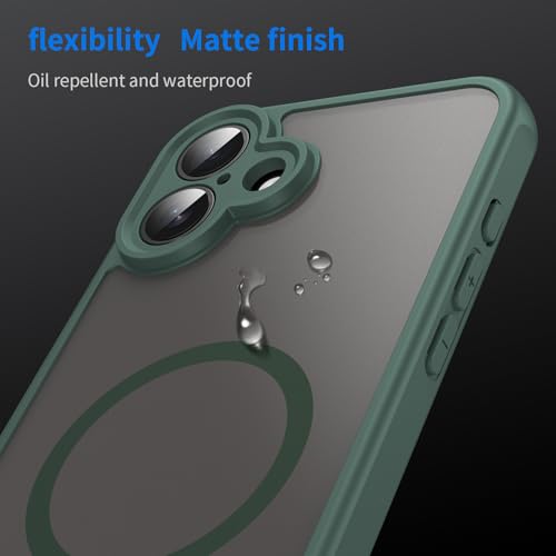 Coque iPhone 16 Plus antichoc compatible MagSafe - Protection dos mat vert - 7