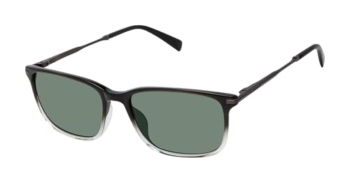 Ted Baker TMS204 Polarized Rectangular Sunglasses for Men, 56 mm, UV400 Protection