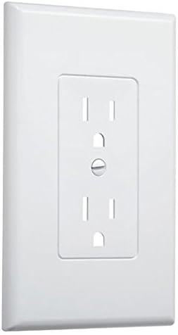 Taymac 2500W Decorator Wall Plate for Grounded Duplex Receptacle, White (20)