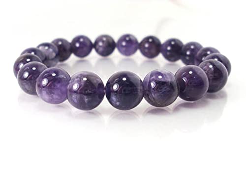 Bracelet améthyste 10mm naturel chic pour homme et femme porteur de chance
