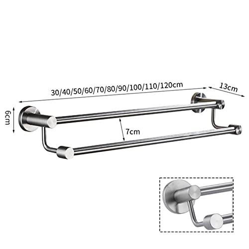 Toallero de Acero Inoxidable con Doble Barra para baño y Cocina, diseño Compacto con Tornillos (30 cm)