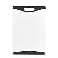 Salter Tagliere in plastica - Tagliere su entrambi i lati, antiscivolo, lavabile in lavastoviglie, preparazione degli alimenti, prevenzione della contaminazione incrociata, scanalatura esterna