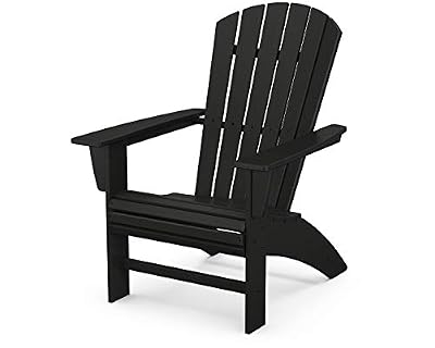 POLYWOOD Nautical Curveback Adirondack Chair, Heavy Duty HDPE Outdoor Patio Furniture, Fire Pit Chair for Deck, Lawn, Garden, Made in USA