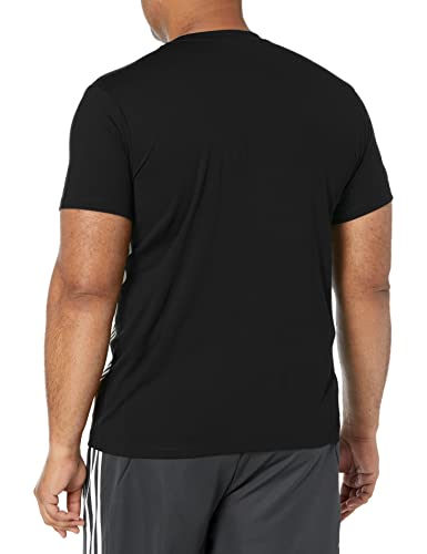 Adidas Men's Aeroready 3-Stripes Tee, Black/White, X-Large #TOP1