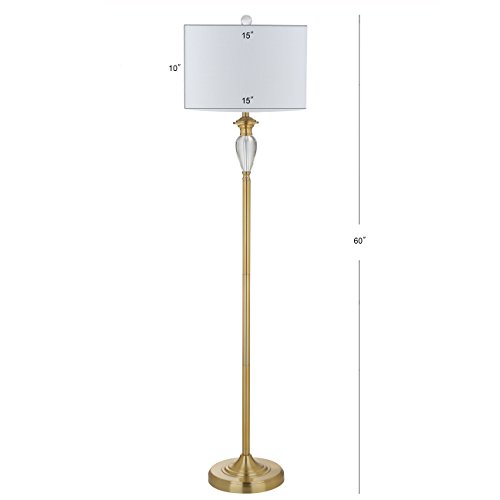 Jonathan Y Evelyn Crystal and Brass Floor Lamp #TOP20