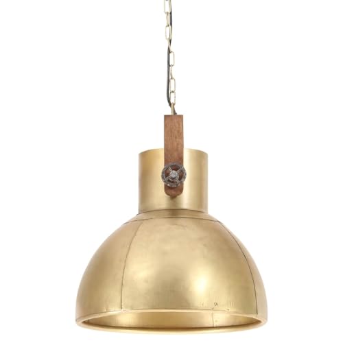 Suspension en laiton 40cm E27 au design industriel chic et élégant