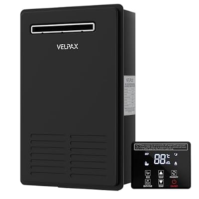 Natural Gas Tankless Water Heater,5.26GPM 20L Outdoor,Instant Hot Natural Gas Water Heater with Fahrenheit Digital Display,Multi-Protection