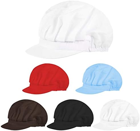SUSSURRO 2 Pcs Chef Hat Black Adjustable Cooking Cap with Brim Half Mesh Half Cloth Catering Hats Breathable Unisex Hair Cover Cooling Hat for Kitchen Restaurant Cooking