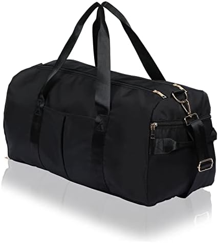 DAYGOS Sport Duffle Bag – Waterproof Gym Duffel Travel Bag with Wet Pocket and Shoes Compartment, Weekend Overnight Bag for Men and Women (XL,Black)