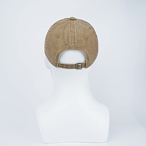 Image of LANGZHEN Unisex Baseball Cap 100% Cotton Fits Men Women Washed Denim Adjustable Dad Hat