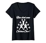 Photo Gallery donna che ne dici di qualche natale cheerlading formazione di natale maglietta con collo a v Photo Gallery donna che ne dici di qualche natale cheerlading formazione di natale maglietta con collo a v