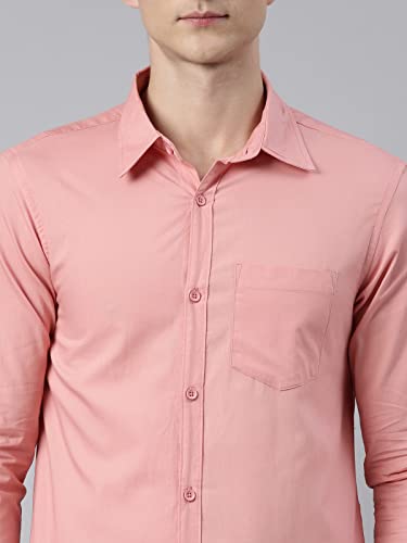 Image of THE SOUL PATROL Men's Casual Regular Fit Full Sleeve Premium Cotton Button-Down Shirt with Single Patch Pocket - Stylish, Classic, Comfortable, and Elegant for Everyday Wear