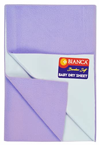 Image of BIANCA Soft Bamboo Baby Dry Sheet, Mattress Protector -1pc Extra Large (smartdry) | Waterproof & Breathable Anti Bacterial | Baby Dry Sheet & Mattress Protector. Solid-Violet