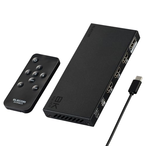 ELECOM 8K4K HDMI切替器DH-SW8KC41 PS5Switch2 Amazon.co.jp: エレコム HDMI 切替器 8K 60Hz 4入力1出力 (HDMI ×3 +