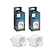 Philips Hue Smart Plug weiß, smarte Steckdose, kompatibel mit Amazon Alexa (Echo, Echo Dot), 8,4 x 5,1 x 5,1 cm -2er Pack