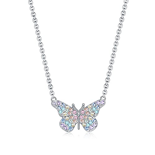 Butterfly Necklace Gifts for Girls Women,Butterfly Pendant Necklaces Jewelry Gift for Butterfly Lovers