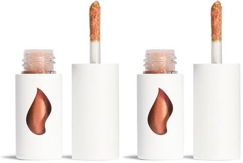 3INA MAKEUP - The Fyre-Shadow - Sombra de Ojos Líquida Tricromática - Sombra de ojos líquida de Larga Duración - Fórmula Ligera y de Alta Pigmentación - Acabado Nacarado - Vegan - Cruelty Free