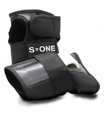 S1 Wrist Guards for Skateboarding, BMX, and Roller Skating - Black Medium (6.5