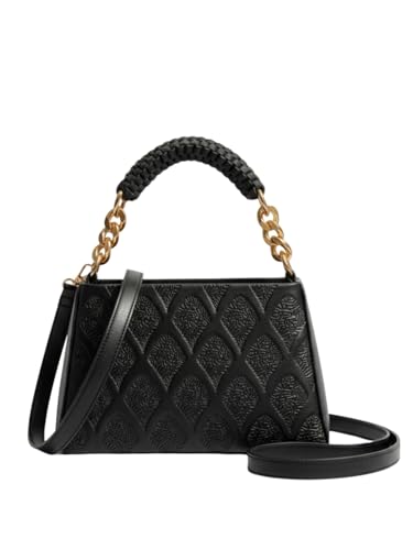 Image of LIKE STYLE Women's Embossed PU Sling Bag | Dual Compartment Shoulder & Crossbody Bag with Braided Handle | Stylish Handbag for Office & Casual Use
