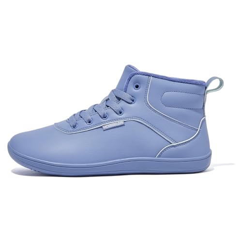 Image of HOBIBEAR Womens Winter Barefoot Shoes Men Wide Toe Box Warm Faux Fur Lined Ankle Sneakers